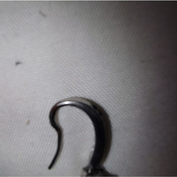 Silver Simulated Diamond Earrings - Picture 4 of 5